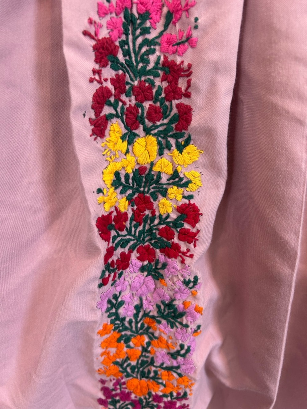 Mexican Hand-Embroidered San Antonio Oaxaca Midi Dress no size tag S? GUC - Picture 3 of 6